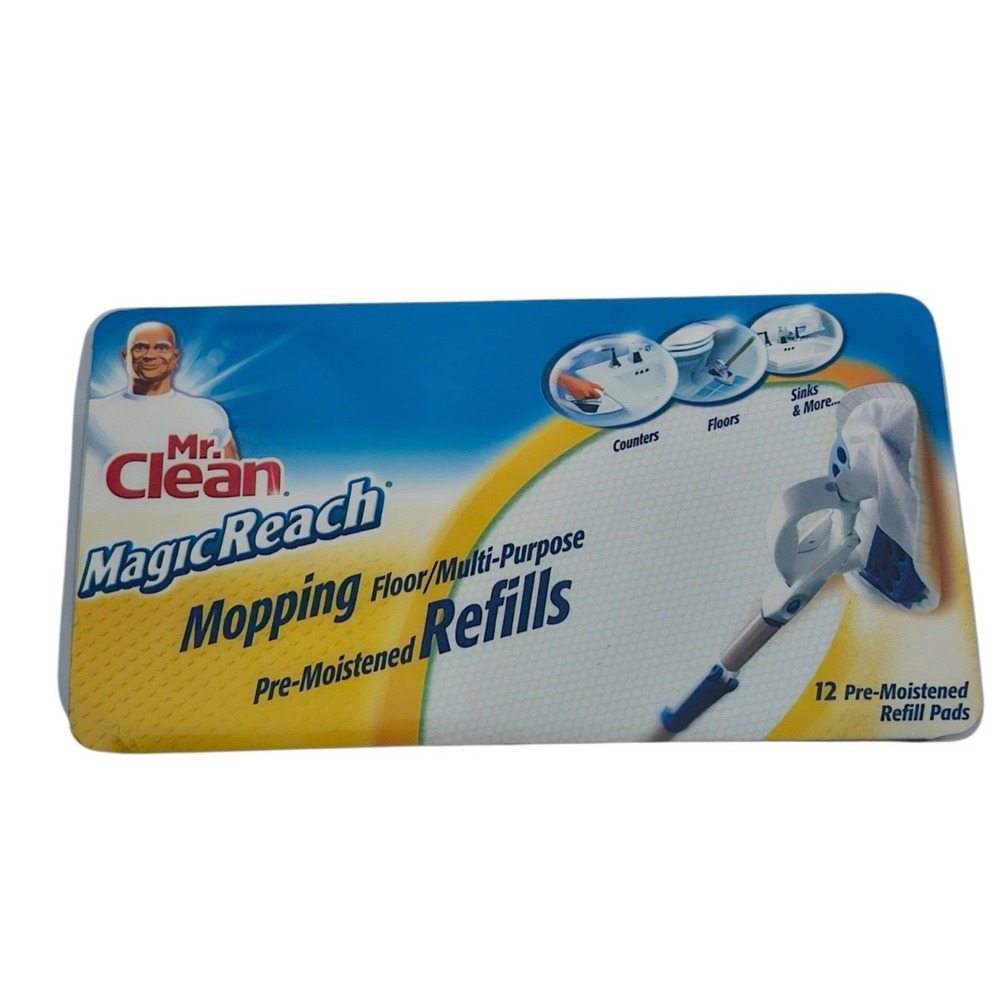 Mr. Clean Magic Reach Mopping Pre-Moistened Refills 12ct Discontinued NOS 2011